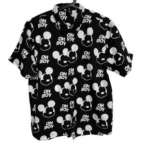 Disney x Neff Mickey Mouse 'Oh Boy' Button Up Mens Size XL